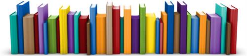 Row of colorful books 
